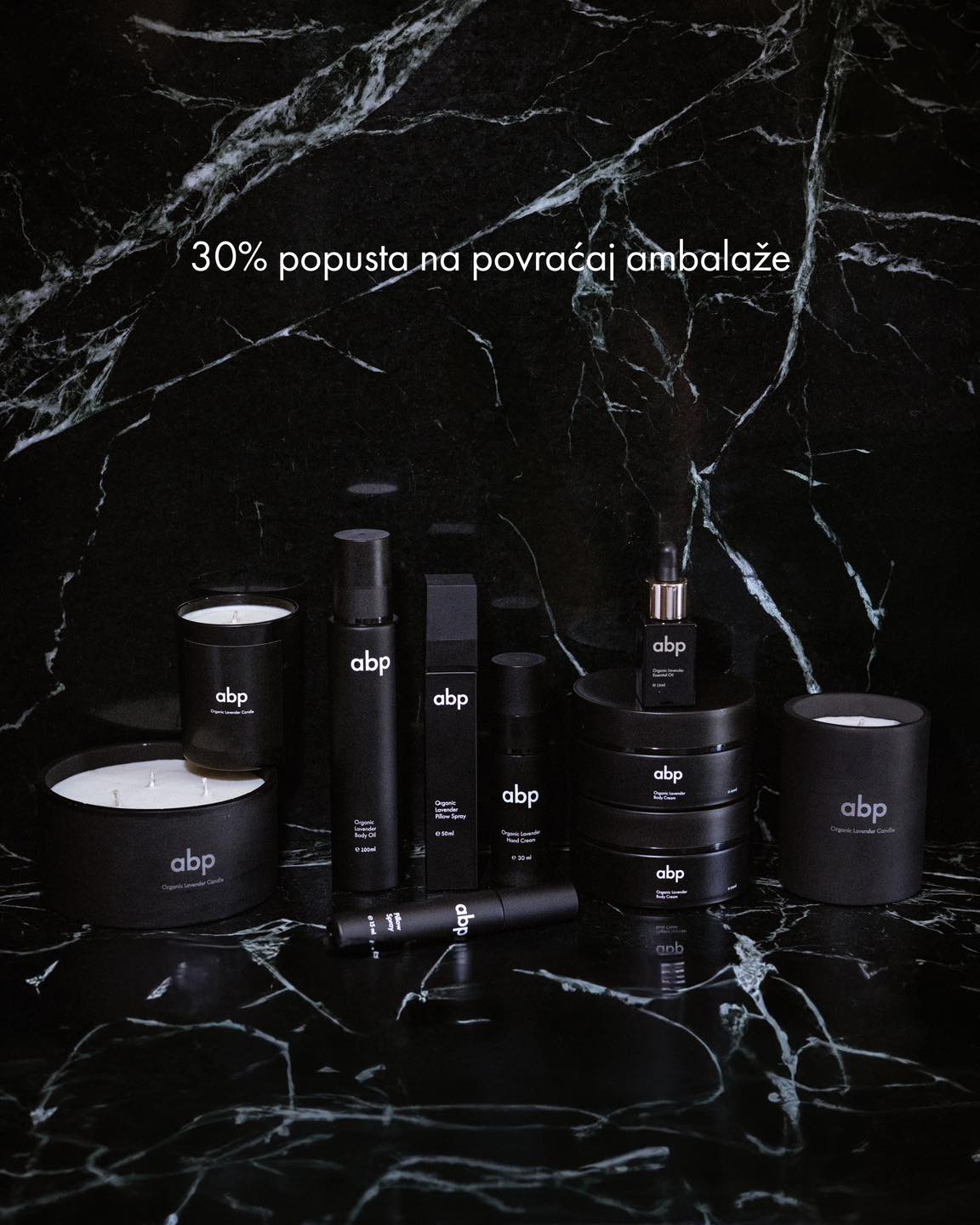 ABP filozofija održivosti ogleda se u svakom segmentu, i zato su svi naši proizvodi u staklenoj ambalaži, osim kreme za ruke koja je u kvalitetnom airless plastičnom pakovanju. Odlučili smo da motivišemo sve naše kupce posebnim popustom od 30% za kupovinu novog proizvoda nakon povraćaja ambalaže. Hajde da zajedno brinemo o planeti ❣️